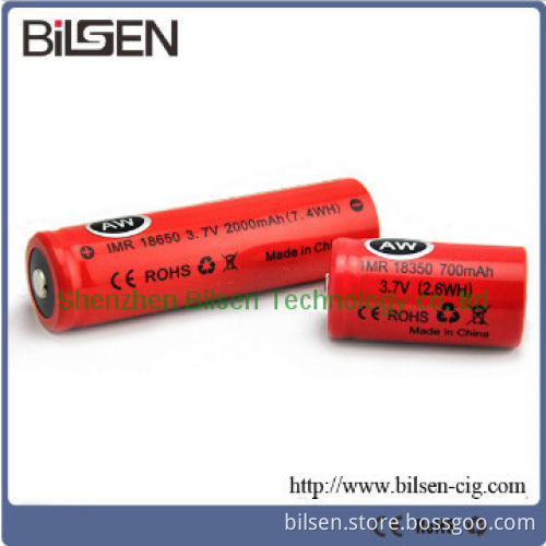 Electronic cigarette AW 18350 battery